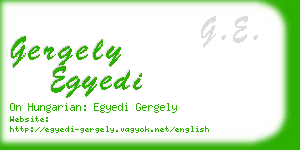 gergely egyedi business card